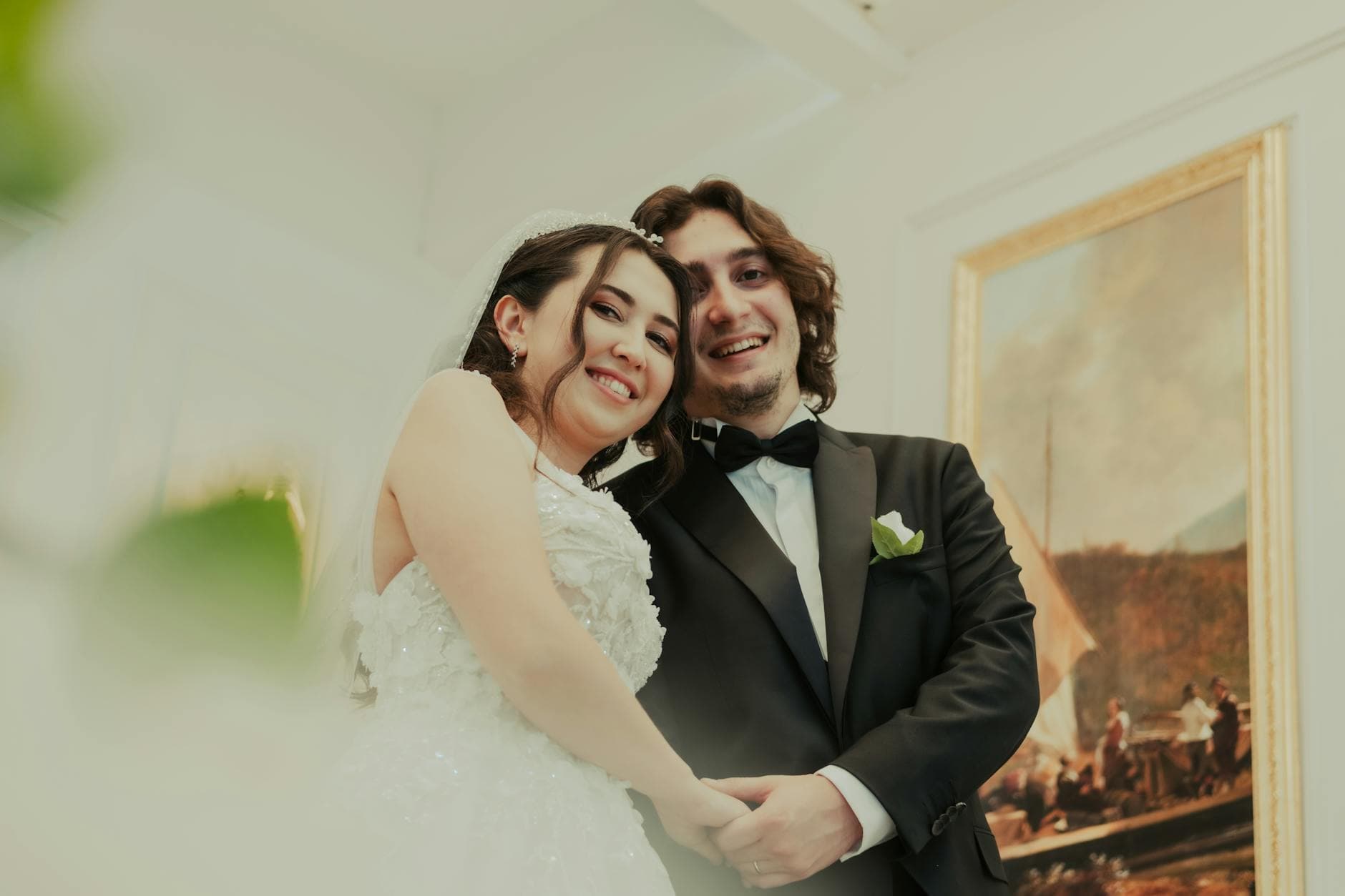 Bride and groom wedding photograph